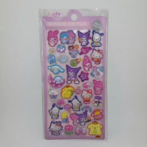 Spongy stickers sanrio Cartoon Sticker Sanrio Modeling Sticker Goo Card Decorative Sticker Handbook Material Sticker