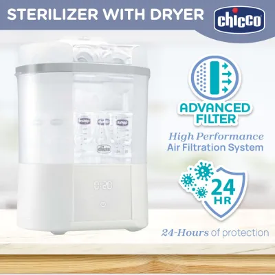 All New Chicco Electric Steam Sterilizer with Dryer - sterilizer for baby feeding bottle
