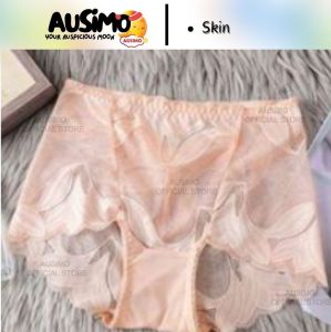 #LACP Lace Panties Underwear Women Mid Waist Brief Seamless Transparent Intimates Lingerie Size Panties Seluar dalam