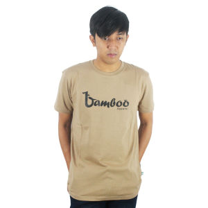 Kaos Pria Simple Keren Bamboo Apparel Font Logo