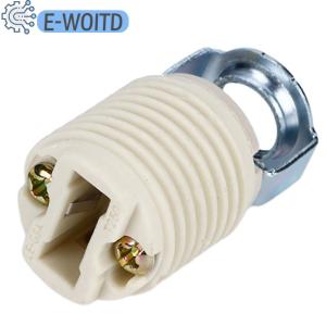 【E-WOITD】 สกรู G9ไฟแบบทำมือที่วางโคมไฟเซรามิกที่ใช้ในครัวเรือนฐานหลอดไฟ LED สำหรับไฟอุปกรณ์เสริมหัวแปลงซ็อกเก็ต