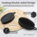 FREATECH Silicone Body Scrubber Gentle Exfoliating Bath Shower Body Cleansing Brush, More Hygienic Than Loofah, Easy to Clean and Durable, for Men Women Kids, Sensitive Skin, Black. 