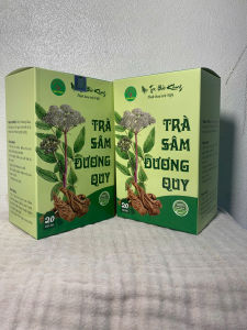 Trà sâm đương quy Bảo Khang (hộp 20 gói) sâm đương quy bồi bổ cơ thể phòng tai biến tốt cho tim mạch