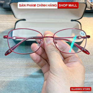 Kính lão thị viễn thị đọc báo cho nũ giới màu Đỏ đẹp cực sang toàn viền  tròng Nhật cao cấp phản quang chống mỏi đủ độ từ +0.5 độ đén 4 độ