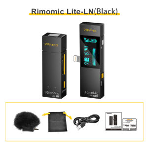 7RYMS RimoMic Lite Wireless Lavalier Microphone for iPhone AndroidPlug and Play Wireless Lapel Mic with USB-C/Lightning Interface for Video Recording Interview for iPhone 15 Huawei Mate60  Xiaomi Samsung