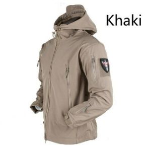 Premium Mens Waterproof Tactical Cargo Jacket with Riding Hoodie Design and Multi-Function Features