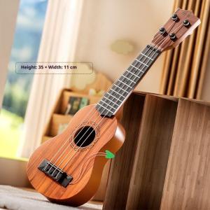 pamelaea 1Pcs Learning Educational Gifts 26 35cm Kids Guitar 4 Strings Musical Instrument With Paddles Simulating Yukrili Musical Toy