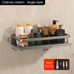 【SG】HXR Aluminum Bathroom Rack Towel Rack Multilayer Toilet Rack Kitchen Rack Bathroom Shelf Storage Rack Toilet Accessories