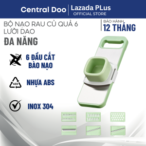 Bộ Nạo Rau Củ Quả 6 Lưỡi Dao INOX 304 Không Gỉ Đồ Bào Rau Củ Đa Năng Cao Cấp Tiện Dụng Nhà Bếp