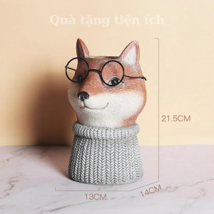 [HCM] Mô hình đầu thú bình cắm hoa bằng nhựa tổng hợp chất lượng cao quà tặng cho bạn bè người thân trang trí nhà cửa phòng khách tủ TV phòng ngủ…