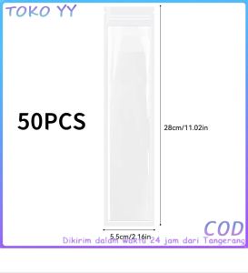 50 Buah  ES 5.5*28 CM Plastik Jelly GRATIS CORONG Plastik/Es Mambo Plastik Klip/Tas Es Lollipop Buatan Tangan/Tas Penyegelan