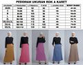 Rok kerja wanita kantor A line pinggang karet elastis polyester premium import stretch syakira. 