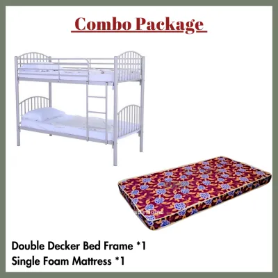Double Decker Bed Frame / Metal Bed Frame / Katil Double Decker / Katil Dua Tingkat / Bunk Bed / Bed / Katil / Bed Frame