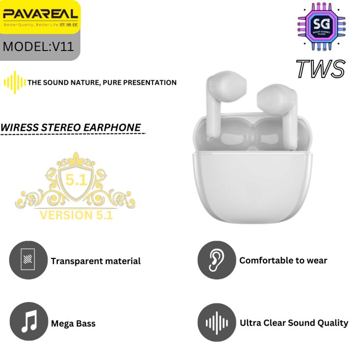 Pavareal Wireless Stereo Earphones Model V11 Lazada