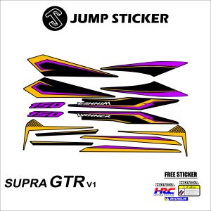 Stiker striping supra x gtr 150 - winner 150 grafis variasi 045
