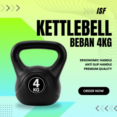 Kettlebell 4 KG - Barbell / Dumbell / Barbel Dumbel Alat Latihan Beban Hyrox 4KG