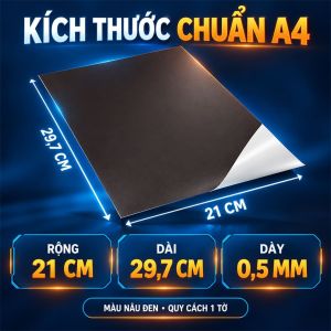 Nam châm lá dẻo A4 1mm có keo dán decal làm giáo cụ dạy học bảng tên ghi thông tin lên bảng từ tủ lạnh rèm cửa sổ