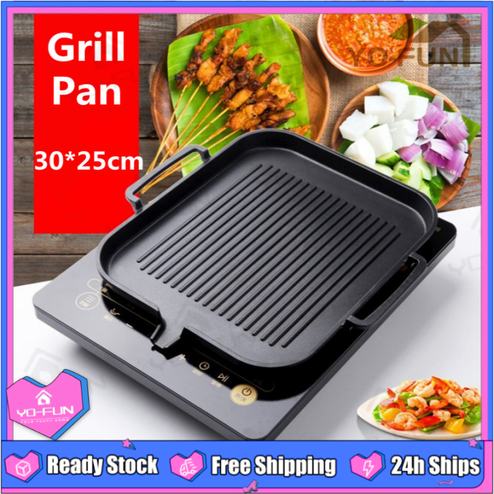 Grill Pan non stick frying pan For Induction Cooker Gas stove Korean Grill Stove Top