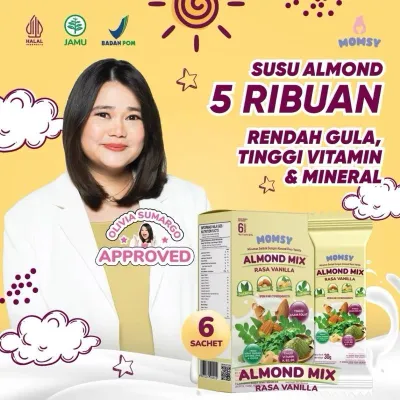 MOMSY Almond Rasa vanilla 1 box susu pelancar asi ASI booster menyusui momsy Momsy almon mix