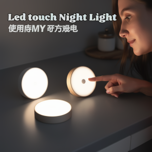 INCOMPARABLE Led night light push lamp cabinet light usb rechargeable magnetic stick on warm white rumah tangga bedside wardrobe