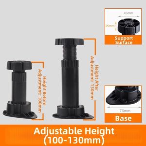 MINIFELE 262 Heavy Duty Cupboard Foot Adjustable Height Load Bearing Bracket Cabinet Leg Durable 8/10/12/15cm Cabinet Levelers For Furniture Cabinets