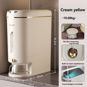 10kg sealed rice barrel for the kitchen a rice barrel with a push type rice dispensing function