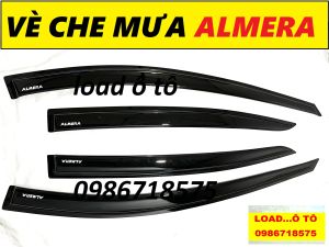 Vè Che Mưa NISSAN Almera 2026-2022 Mẫu Vè Đen Thái Cao Cấp
