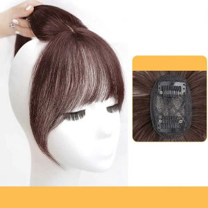 Air Bangs Wig Piece for Women Seamless Natural Looking Realistic Fluffy Fringe Hair Piece Easy to Wear