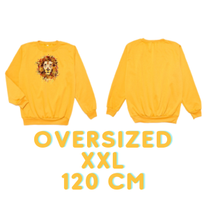 Joy Sana Sweater Size Besar Sweater Ukuran Besar Wanita Ukuran XXL Motif Lion Paint Bahan Fleece