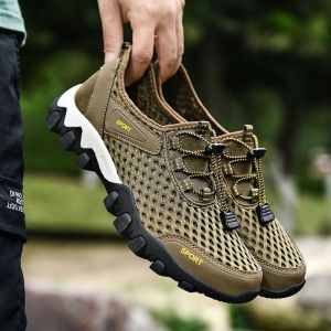 Mens Hiking Shoes For Men Breathable Summer Beach Sandals For Men Non-slip Outdoor Walking Rock Climbing Shoes Water Shoes