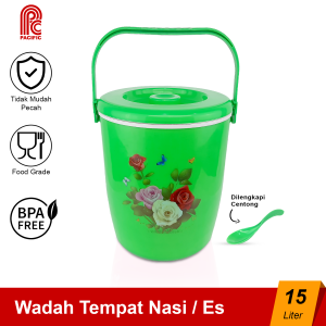 PACIFIC Rice Ice Bucket Tempat Nasi Termos Es Plastik Serbaguna Food Grade 15 L