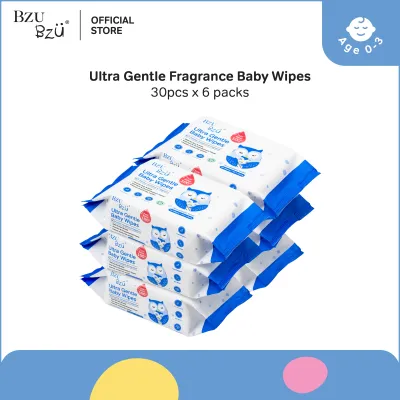 BZU BZU Ultra Gentle Fragrance Free Baby Wet Wipes (30 pcs x 6) [Exp: Year 2028]