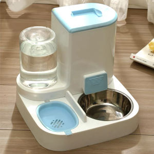 hooh pet🌈2in1 ที่ให้อาหารสัตว์เลี้ยง ชามสเตนเลส ที่ให้น้ำสัตว์เลี้ยง เครื่องให้อาหาร-น้ำอัตโนมัติ เกรดพรีเมี่ยม