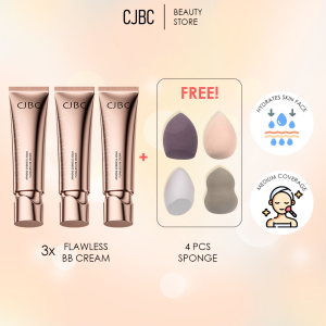 CJBC Beli 2 BB Cream gratis 1 BB Cream dan 1 Box Sponge Make Up  BB Cream Menyamarkan Noda Anti Luntur Anti Keringat BPOM Free 1 pc BB Cream dan 1 pc Make Up Sponge Liquid Blemish