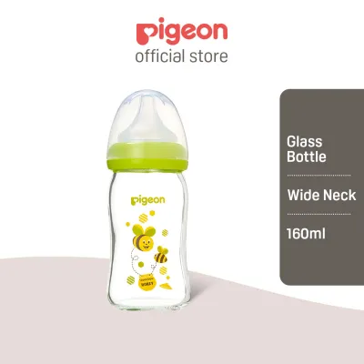 Pigeon SofTouch™ Peristaltic Plus Wide Neck Glass Bottle (Bee/Giraffe - 160ml/240ml)