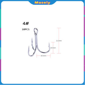 Masely 10Pcs Fishing Hook Barbed Fishing Hooks Fishing Accessories Fish Hook Set