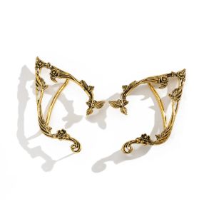 INGER Outline Elf Ear Clip Alloy Korean Style Ear Hook Personality Jewelry Accessories Rose Flower Hollow Ear Clips Carnival