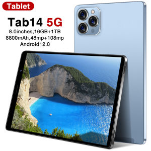 【CAN COD+READY】Khan Academy Kids Android Tablet Tab14 8Inch 4G 5G WiFi Network 10core Dimensity 9000 Dual SIM Card Suitable For Android 12 Computer System Smart Tablets 16GB RAM + 1TB ROM Memory Dual 48MP 108MP Camera 1440*3200 Game Board 8800mah battery