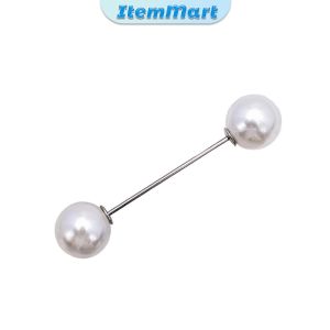 ItemMart Pearl Brooch Tightening Waistband Pin Opening Bottom Metal Pearl Cute Waist Buckle