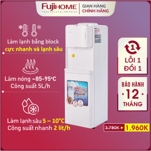 Cây nước nóng lạnh sâu Nhập Khẩu Fujihome bình lọc máy lọc nước nóng lạnh mini tự ngắt tiết kiệm điện