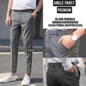 CELANA KANTOR SLIMFIT Ankle Pants Celana Formal Kerja Kantor Bahan Dasar Wol Design Terbaru Size 27-38 celana kantor bahan wol slimfit kekinian