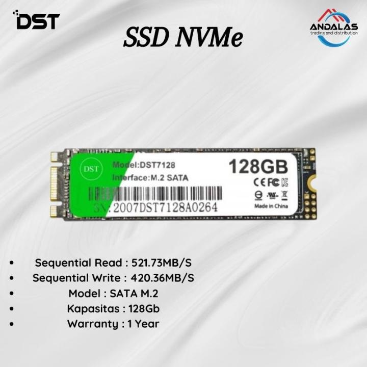 SSD NVMe DST 128 Gb 256 Gb 512 Gb Baru dan Bergaransi