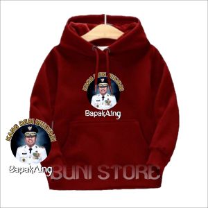 Hoodie Anak Motif Bapak Aing Logo Viral - Sweatshirt Anak Laki-Laki Perempuan Usia 2-12 Tahun