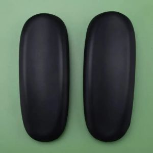 Sacesr 2Pcs Armrest Arm Pad Cap Cover Cushion for Office Gaming Swivel Chair Black PU Leather T2Y7B