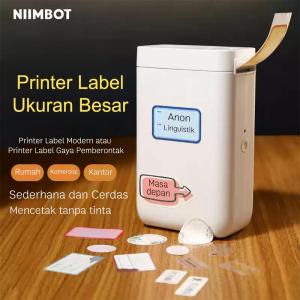 Niimbot D101 Printer Label Thermal Cerdas Tanpa Tinta – 40 ppm Bluetooth Cetak Barcode Putih Monokrom Ideal untuk Rumah & Kantor