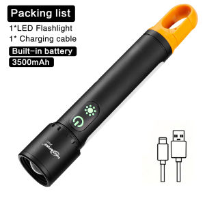 HaixnFire X730 LED Camping flashlight COB side light Camping light USB rechargeable outdoor hiking fishingTelescopic zoom grill light