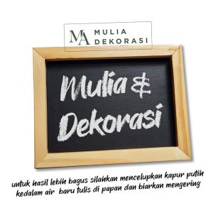 Papan Tulis Hitam Kapur Mini Aksesoris Dekorasi Bakckdrop Lamaran Nikahan Tunangan Gratis kapur putih