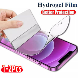 ฟิล์มใสเต็มจอ For iPhone 17 16 Pro max 11 13 15 14 12 AiR Pro max ฟิล์มไฮโดรเจล Hydrogel เต็มจอลงโค้ง ฟิล์มใส