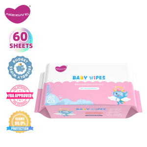 AIBEIGANG Baby Wipes 80 Sheets Pack of 1 Alcohol-Free Fragrance-Free Non-Chemical Hypoallergenic Wet Wipes for Baby and Kids