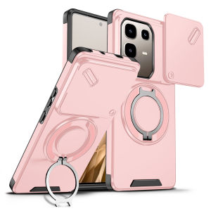 Slide Lens protect Armor Phone Case For InfinixNote 50 Pro Plus Car Magnetic Ring Holder Cover for InfinixNote50Pro + 5G Funda